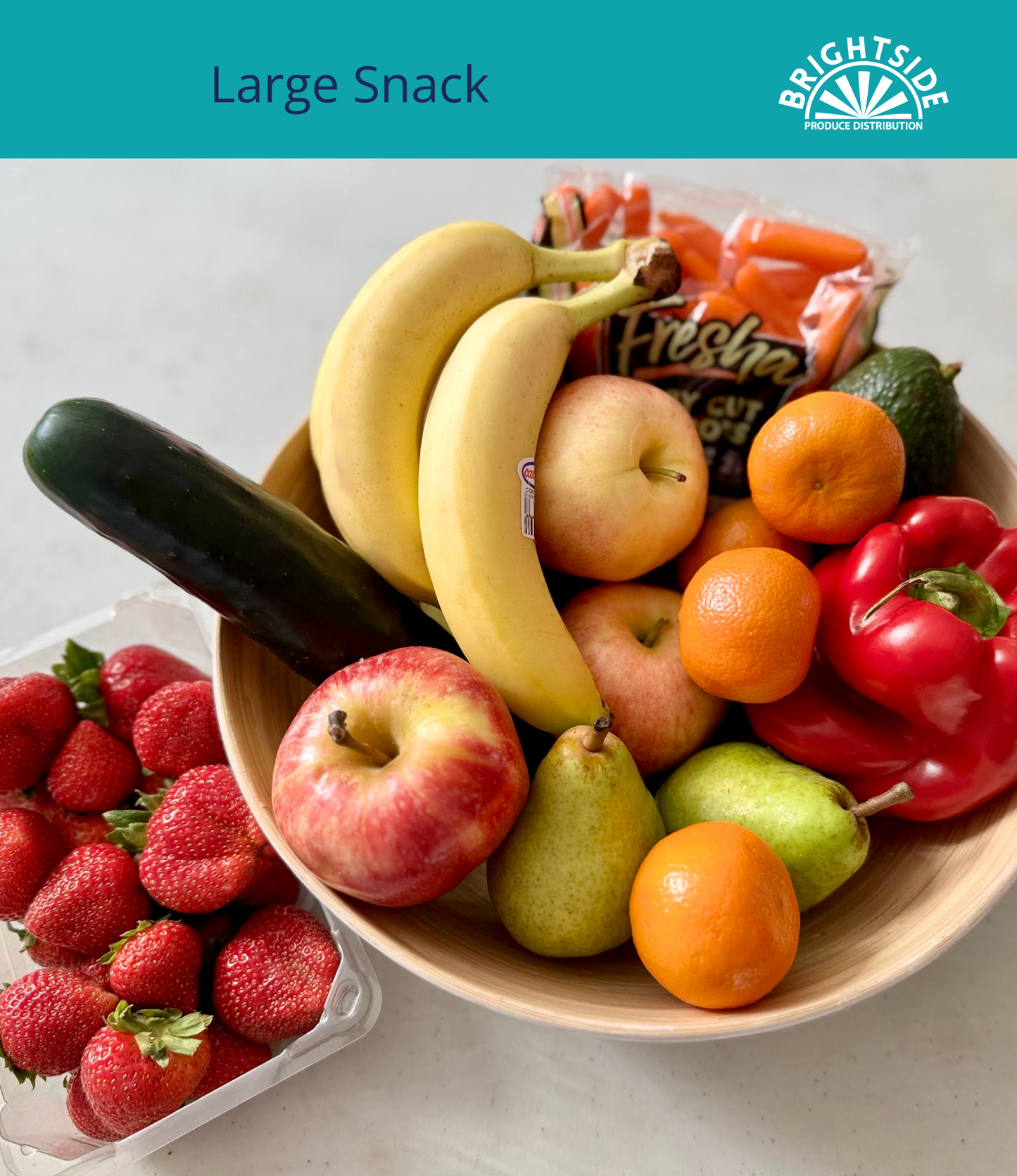 BrightSide Produce large bundle with fresh fruits and vegetables perfect for snacking, available for delivery in Minneapolis and St. Paul.