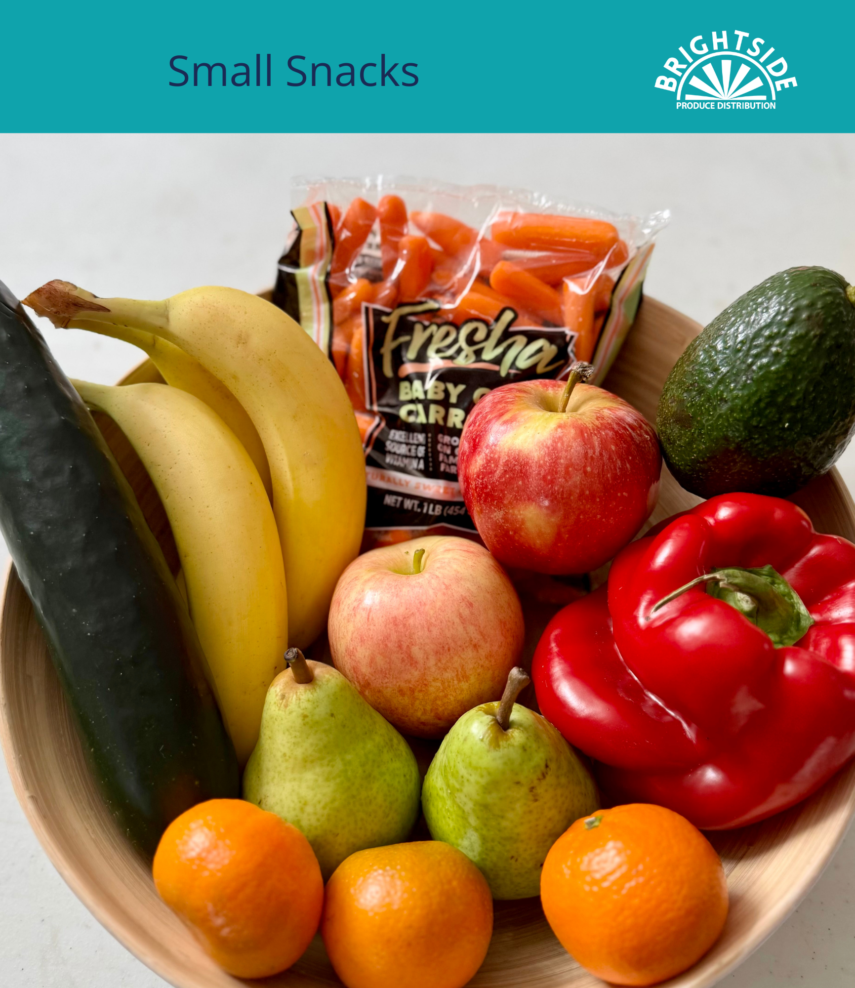 BrightSide Produce small bundle with fresh fruits and vegetables perfect for snacking, available for delivery in Minneapolis and St. Paul.